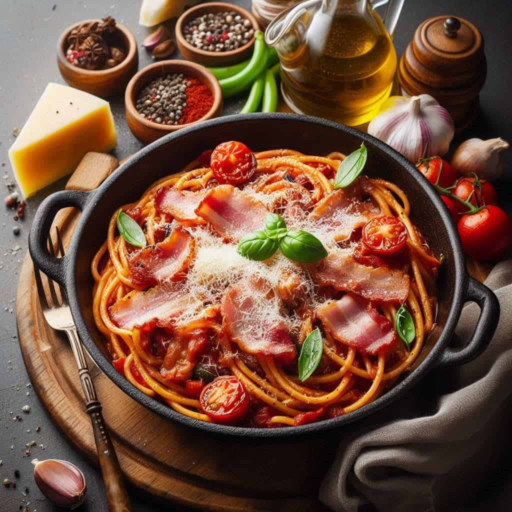 Ricetta originale dell'Amatriciana con guanciale e pecorino