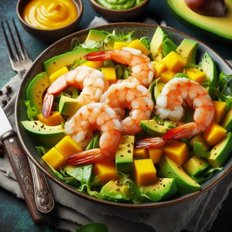 Insalata di gamberi esotica: Freschezza con mango e avocado