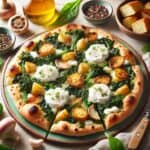 Schiacciata con patate, cime di rapa e burrata: golosa!