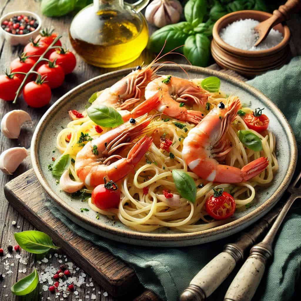 Pasta con gamberoni: il mare in piatto