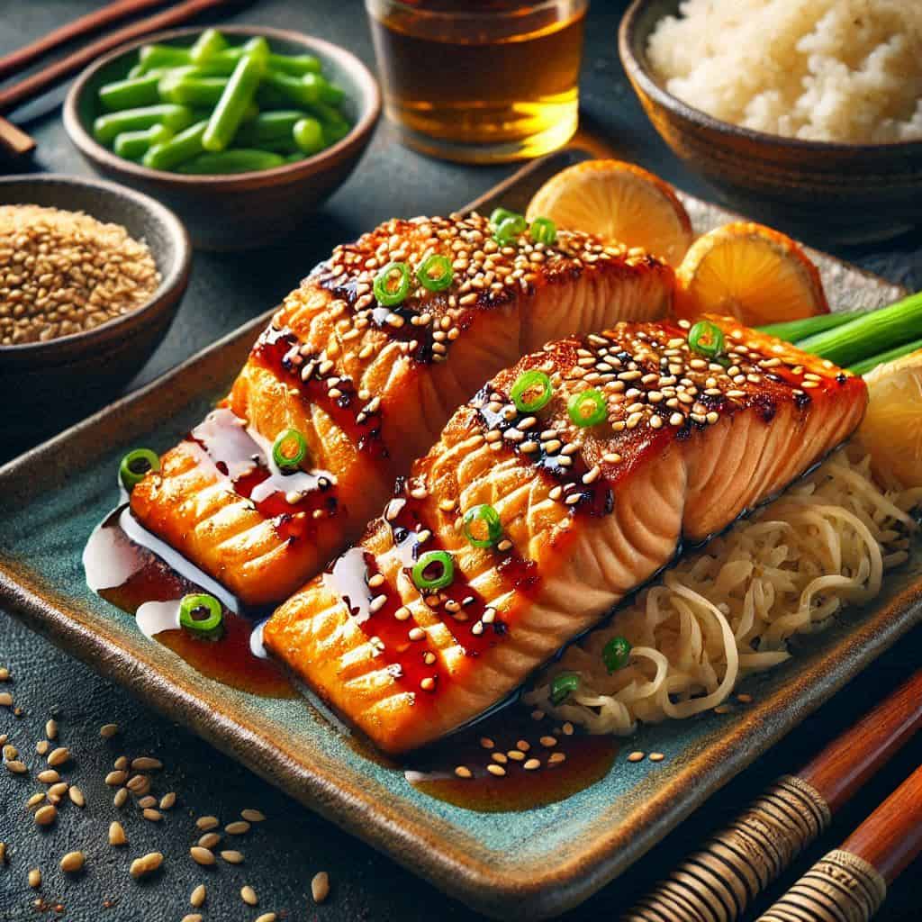 Filetto di salmone teriyaki: goloso e croccante! 🐟🔥