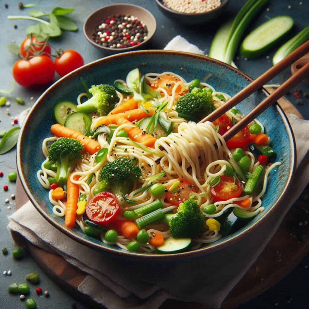 Noodles con verdure: salti di gusto!