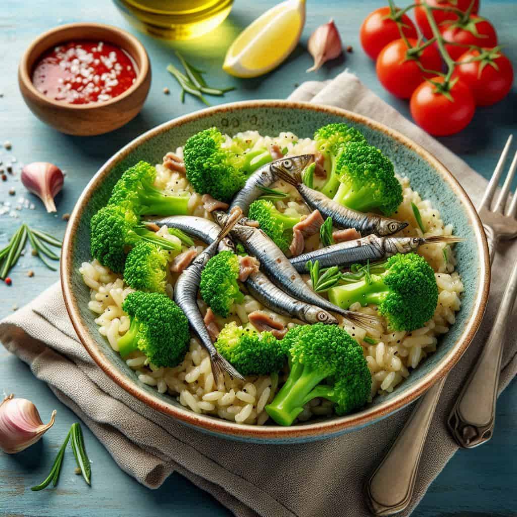 Risotto broccoli e acciughe: piatto sorprendente!