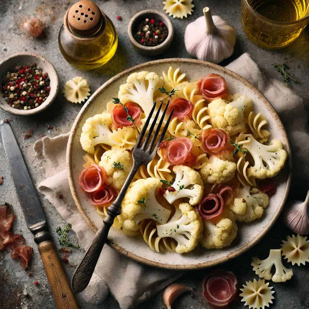 Pasta cavolfiore e guanciale: semplicità e sapore rustico