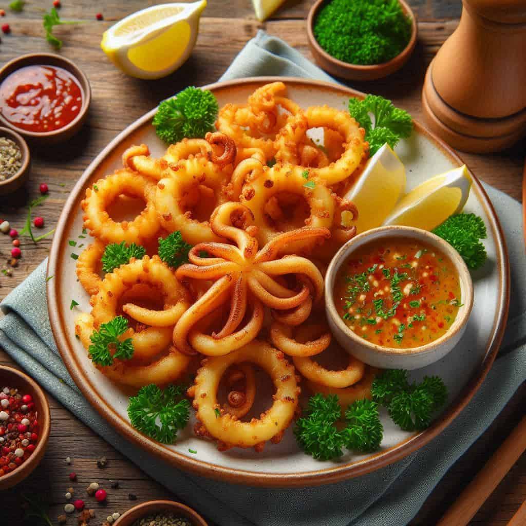 Calamari croccanti in friggitrice ad aria