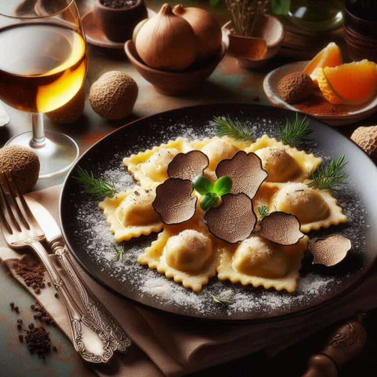 Ravioli al tartufo: lusso in tavola