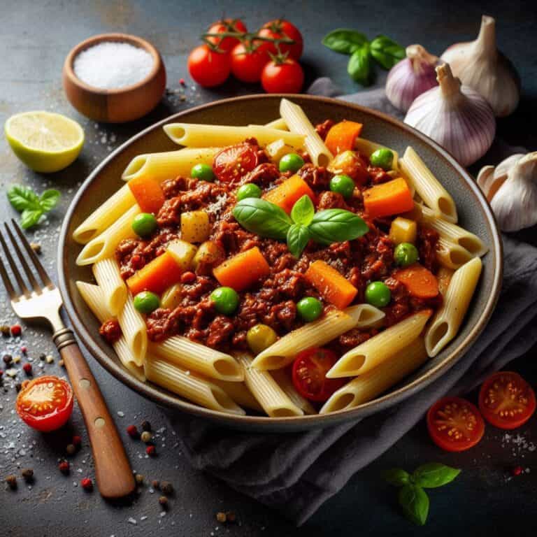 Penne al ragù di verdure: Un piatto vegetariano con verve!