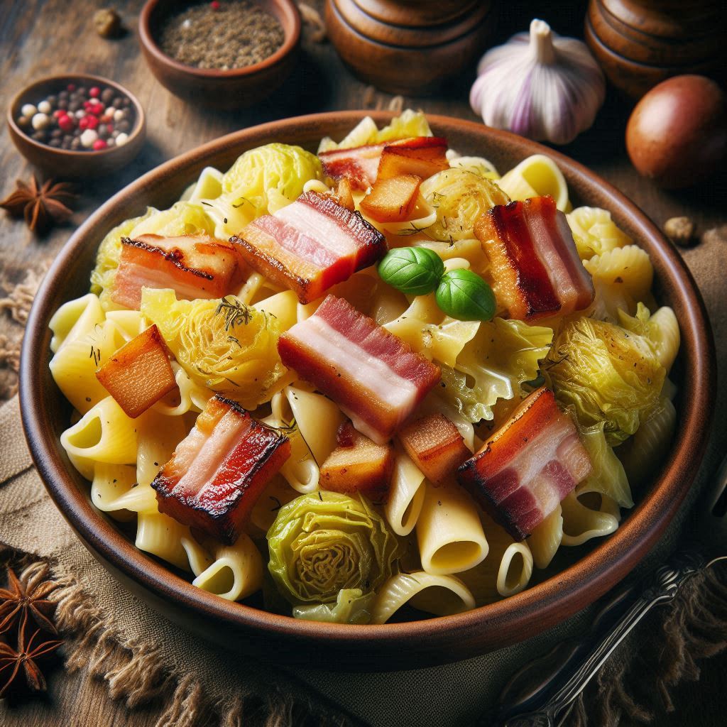 Pasta al lardo verza e patate piatto rustico con stile!