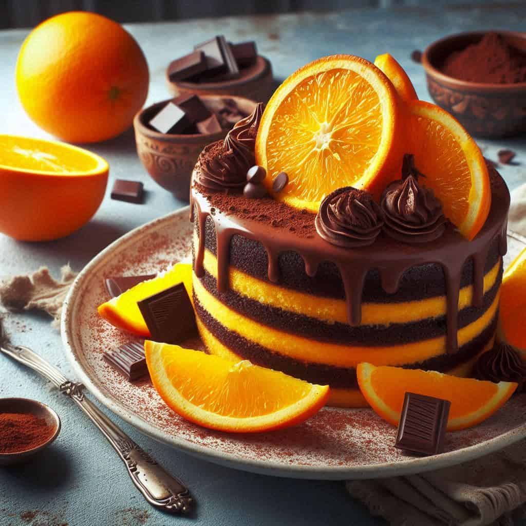 Torta arancia e cioccolato un mix di dolcezza e intensità