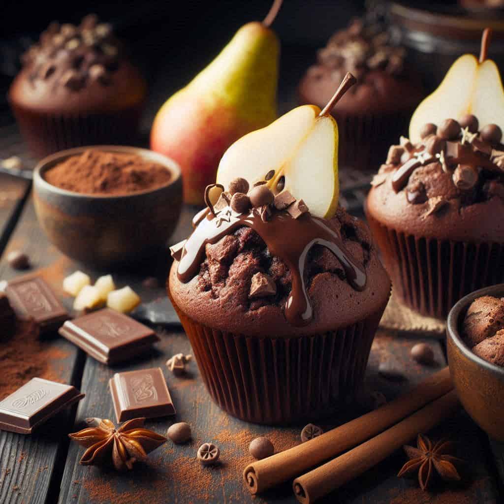 Muffin cioccolato e pere: il binomio perfetto