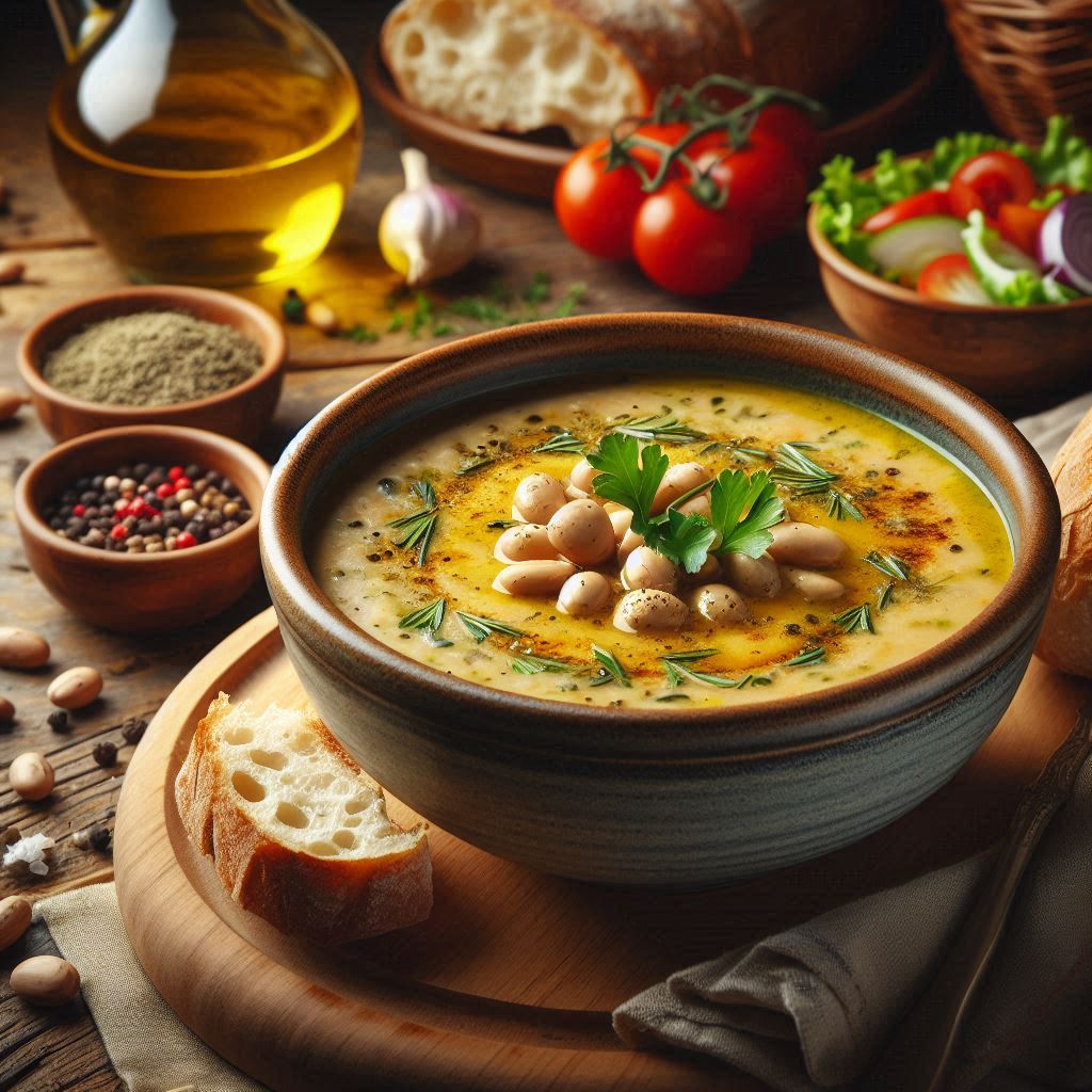 Zuppa di fagioli cremosa e rustica