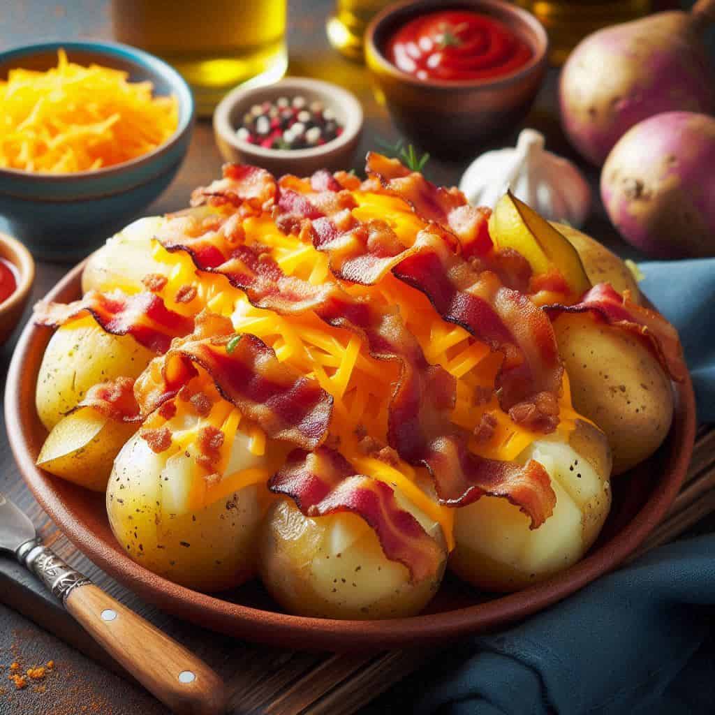 Patate americane con cheddar e bacon golose e irresistibili