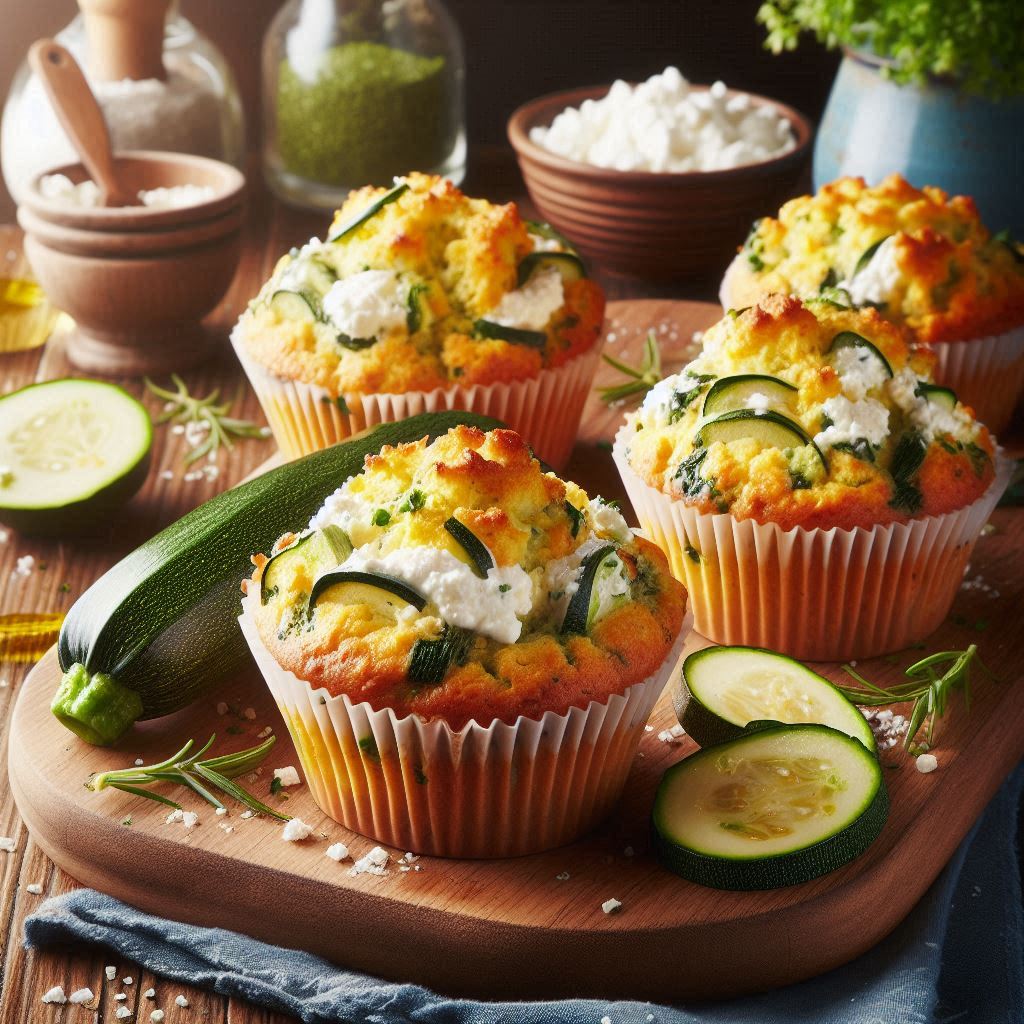 Muffin salati con ricotta e zucchine sfiziosi e golosi