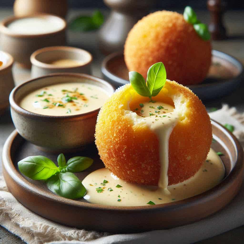 Arancini al ragù bianco: Oro croccante con cuore cremoso