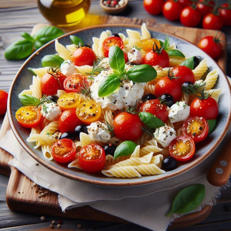 Pasta fredda con ricotta e pomodorini sfiziosa