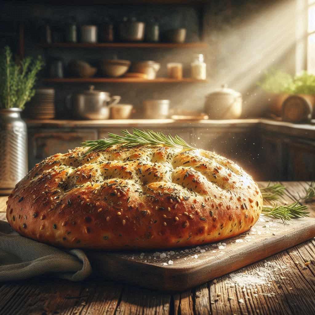 Focaccia di farro croccante e fragrante