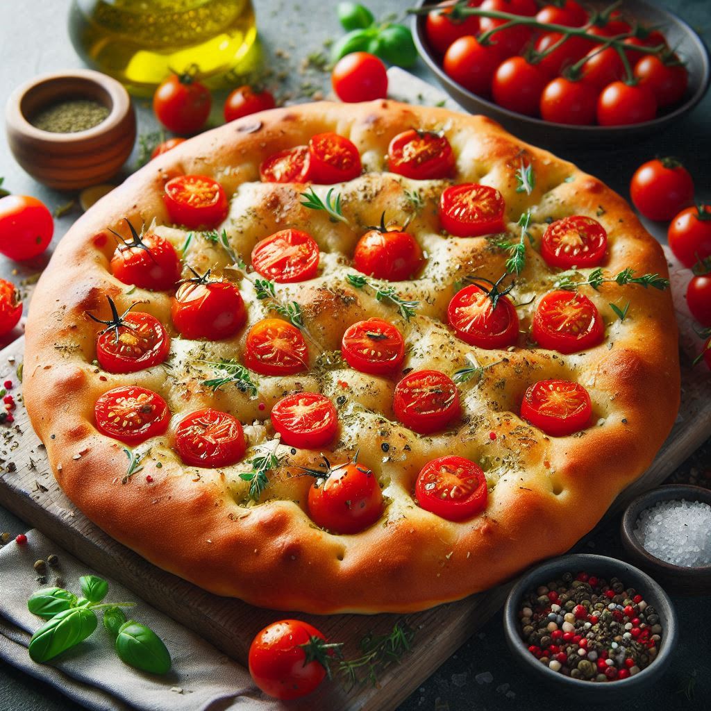 Focaccia con pomodorini e origano: l'irresistibile bontà