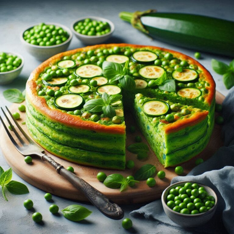 Farinata di piselli con zucchine l'irresistibile torta verde