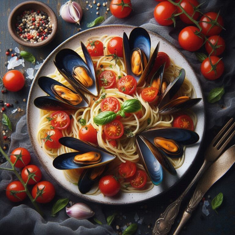 Spaghetti con cozze e pomodorini: La magia del mare